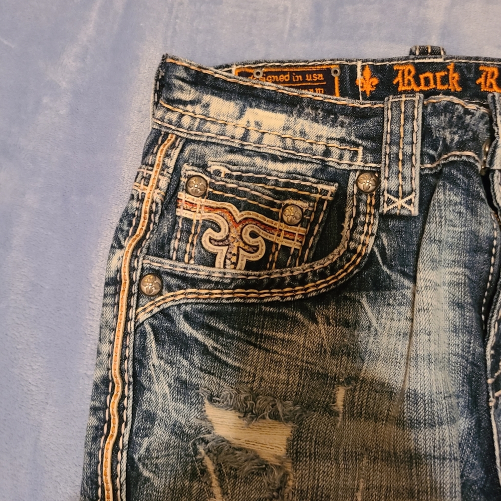 Mens NWT Rock Revival straight jeans size 32x30 - Picture 3 of 6